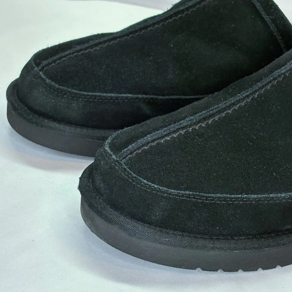Koolaburra by Ugg Slippers Mens 14 Bordon Moccasin Black Shearling Suede 1105891